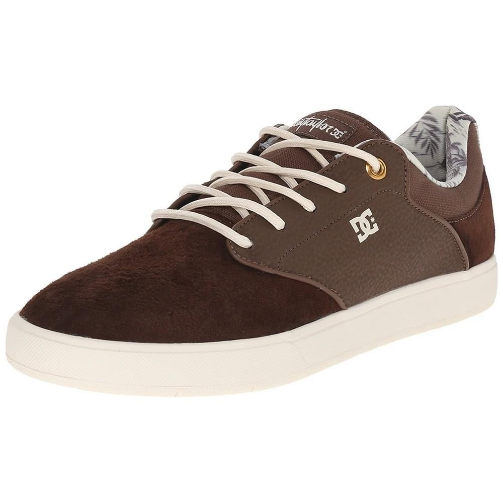 DC Mikey Taylor SE Skate Casual Shoe Chocolate Cream Size 8 Preowned
